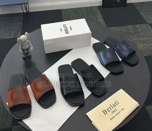 Original New Berluti Leather Slippers
