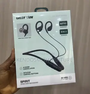 Green Lion Spirit Open-Ear Neckband Bluetooth Headset – 80hrs Playtime