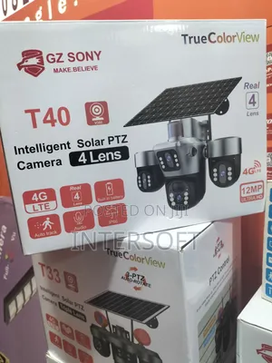 4 Lens T40 Intelligent Solar PTZ Security Camera Featuring Multi-Lens