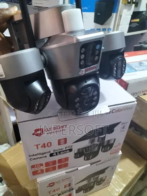 4-View T40 Intelligent Solar PTZ Camera With Four Lenses