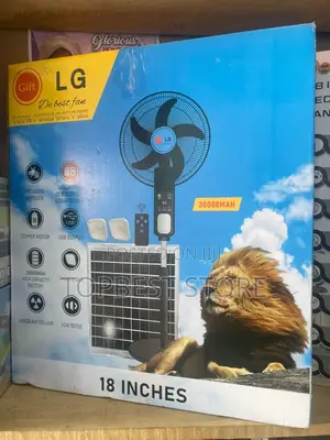 Solar Rechargeable Standing Fan 18 Inches Lg