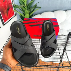 Versace Cross Strap Slides