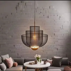 American Simple Grid Hollow Pendant