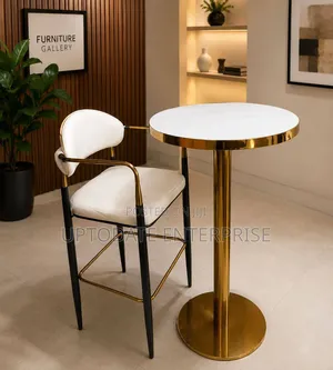 White Design Bar Chair and Table