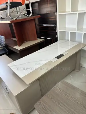 Executive Office Table 1.8 Meters Marble Top With Extension
