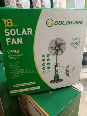 Cola Rechargeable Solar Fan 18 Inches