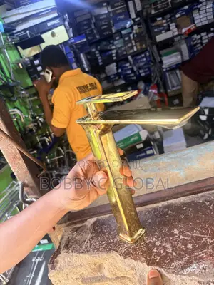 Long Gold Basin Mixer (Open Head)