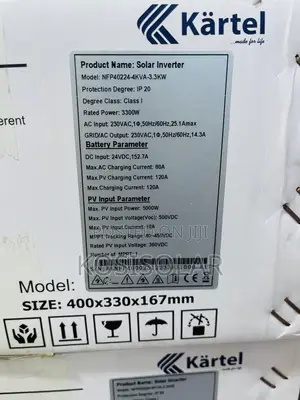 3.3kva 24v Kartel Hybrid Inverter
