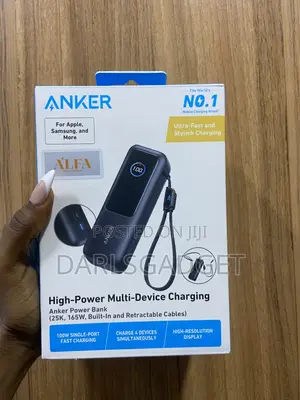 Anker 25000mah 165w Fast Charging Power Bank With Built-in Cable