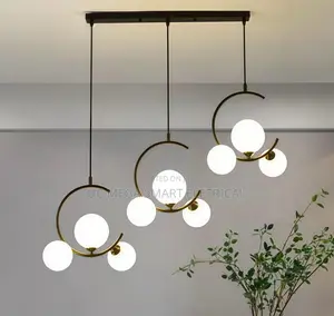 Modern Led Chandelier Glass Ball Dimmable For Staircase Living Room