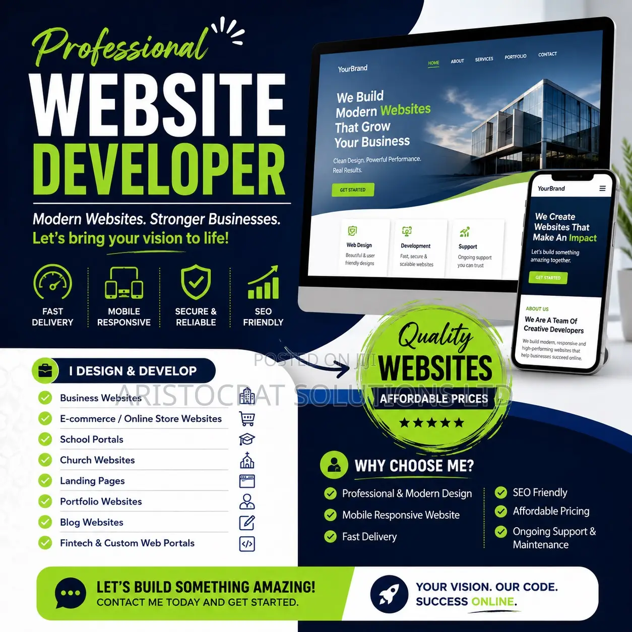Web Developer, Social Media Manager, Cac Agent, Digital Marketer