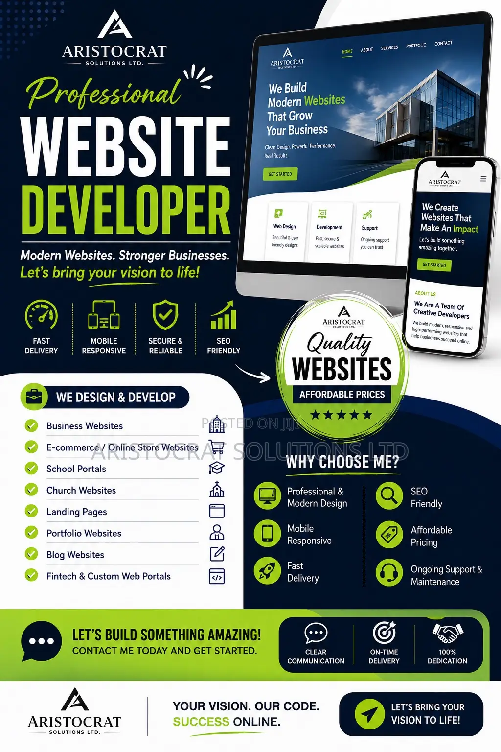 Web Developer, Social Media Manager, Cac Agent, Digital Marketer