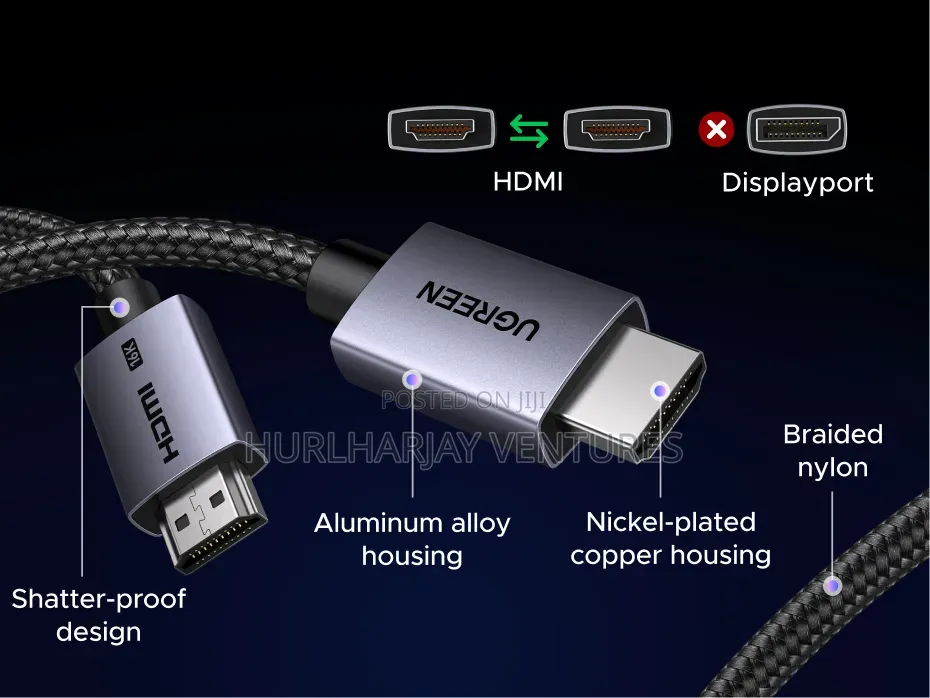 2m Ugreen Hdmi V2.2 - Cable