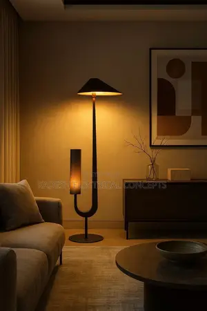 Nordic Retro Led Floor Lamp Walnut Bedroom Creative Giraffe Vertical