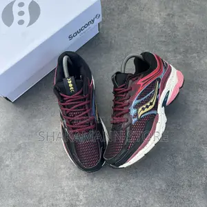 Original Saucony Shoes Wine and Black High Grade