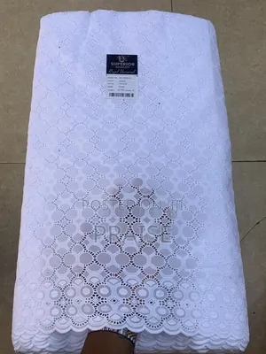 Premium Swiss Voile Lace – Luxury White Cotton Fabric
