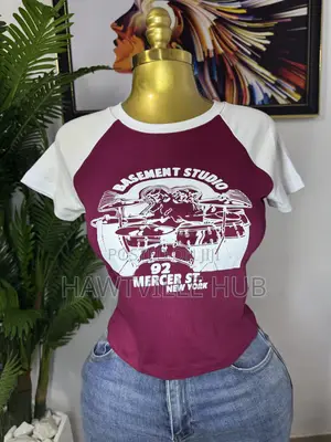 Burgundy and White Baseball/Raglan Tee