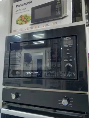Sky-Oppen Built-in Microwave Electric Oven Combo - Black Glass`
