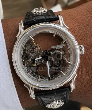 Patek Philippe Quality Luxury Chronograph Genuine Leather Wristwatch