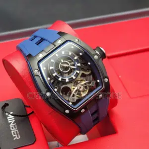 Minber Quality Luxury Men Chronograph Rubber Strap Wristwatch