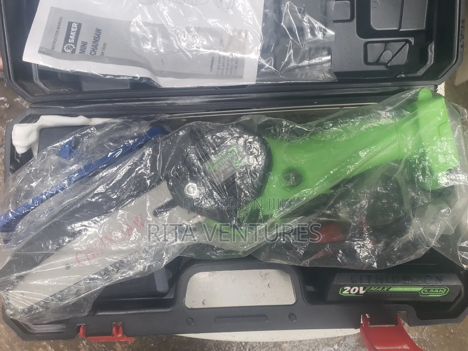 Saker 20v Cordless Mini Chainsaw With 2 Batteries