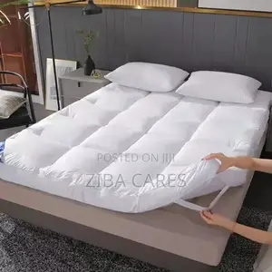 Fluffy, Quality 5cm Super Thick, Mattress Topper- White