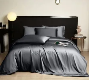 Silky Gray Bedsheet + Pillowcases + Duvet Set 6x6