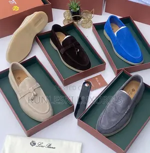 Original Loro Piana Charms Suede Men’S Loafers Shoes