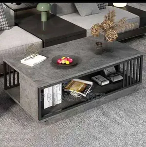 Faux Marble Wooden Center Table