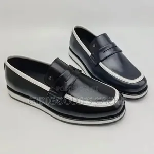 Black-White Penny Loafers Size 40-46