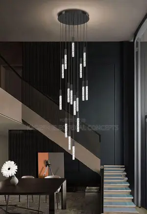 Modern Led Chandelier Duplex Stair Loft Pendant Lamps Living Room