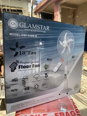 Glamstar 18” Rechargeable Fan