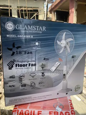 Glamstar 18”Inch Rechargeable Fan