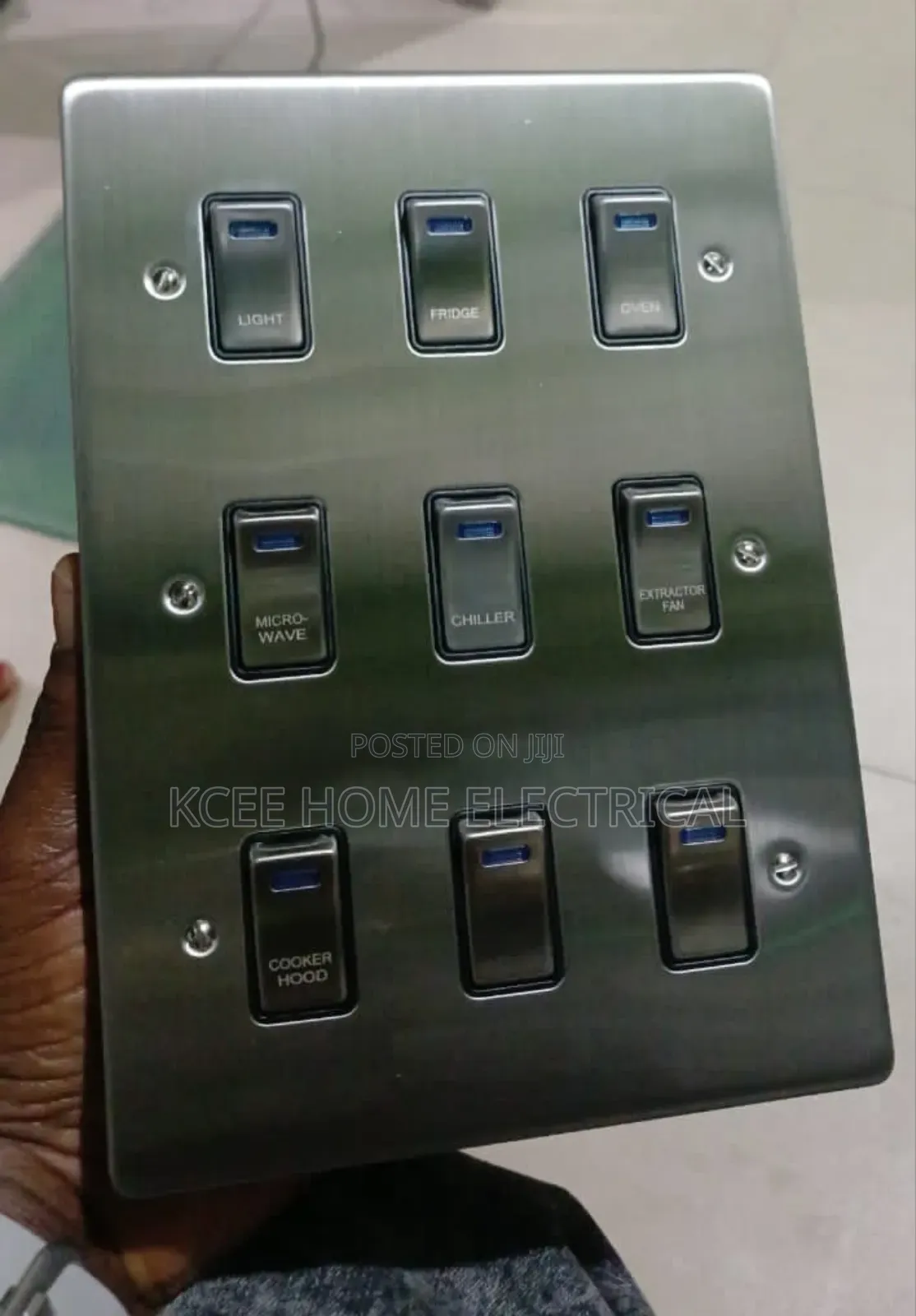 9 Gang Grid Switch – Modular Electrical Wall Switch Panel