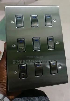9 Gang Grid Switch – Modular Electrical Wall Switch Panel