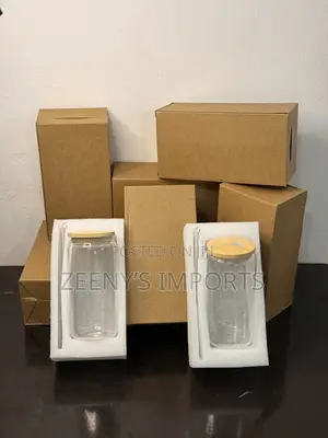 Transparent Bamboo Glass Straw Cup