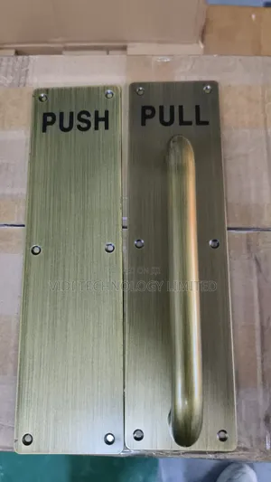 Brass Push Pull Door Plate Set (Antique)