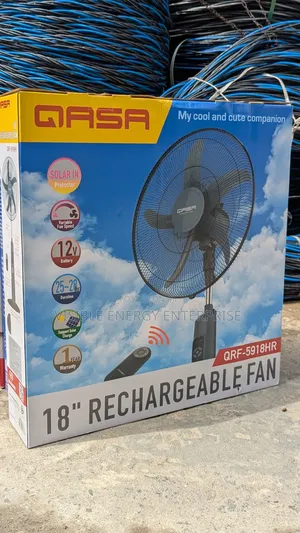 Qasa QRF-5918hr 18" Rechargeable Fan.