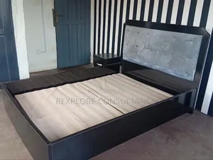 Quality Bed Frame Made With MDF Wood(76" by 56")/(4.85 by 6.45 Ft).