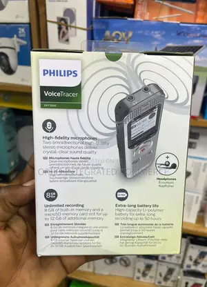 Philips Voicetracer/ Recorder Dvt2050 8gb With Memory Card Space
