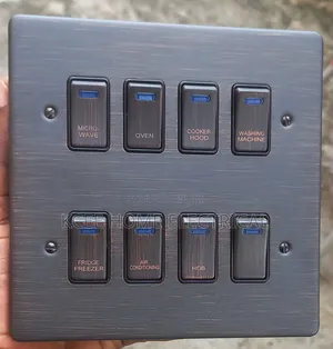 8 Gang Bronze Grid Switch Panel – Luxury Modular Wall Light Switch