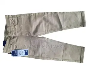 Beige Wh Jeans Straight-fit Trouser