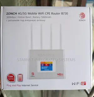 Zonch 4g/5g Mobile Wifi 6+ Cpe Router With Disp;Ay Screen B730