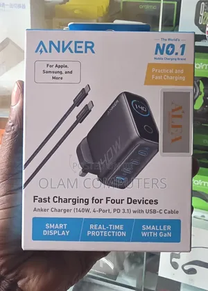 Anker Fast Charging for Four Devices (140w, 4-Poet, Pd 3.1)