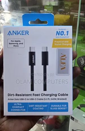 Anker Direct Resistant Fast Charging Cable (3.3 Ft, 240w, Braided)