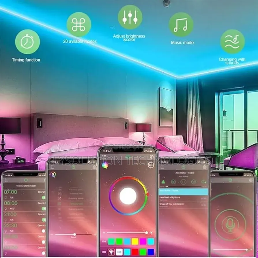 Led Neon RGB Multi-Color Magic Strip Light With App Remote Control