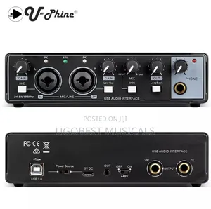 2in 2out Professional Audio Interface | Soundcard for Recording