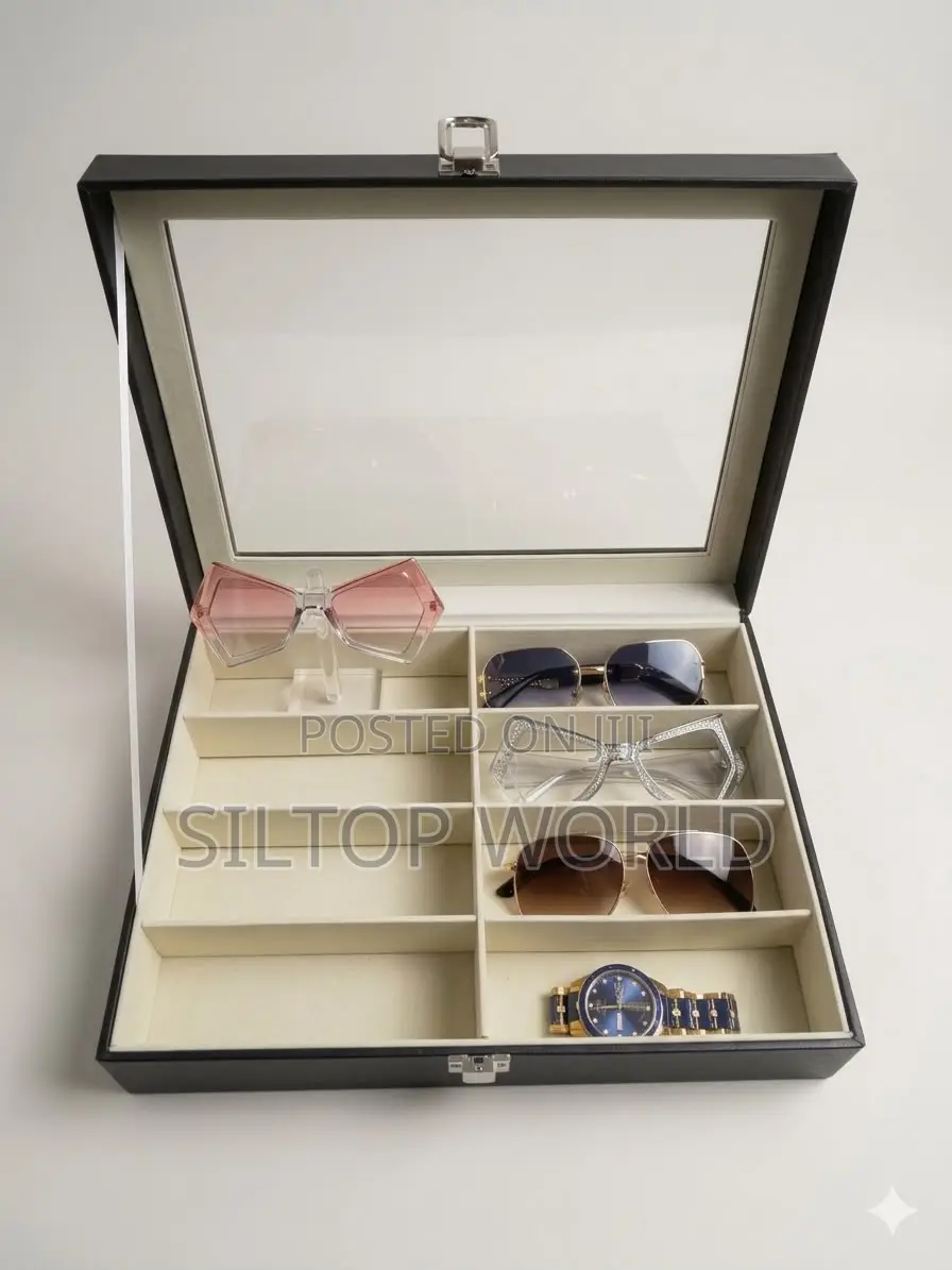 Multipurpose 8 Slots Sunglasses Storage Box