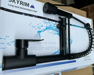 Skyrim Matte Black Spring Kitchen Faucet - Pull Down Mixer Tap