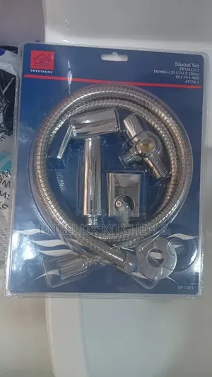 Sweethome Shattaf Set Bidet Sprayer - With Hose Holder Chrome`